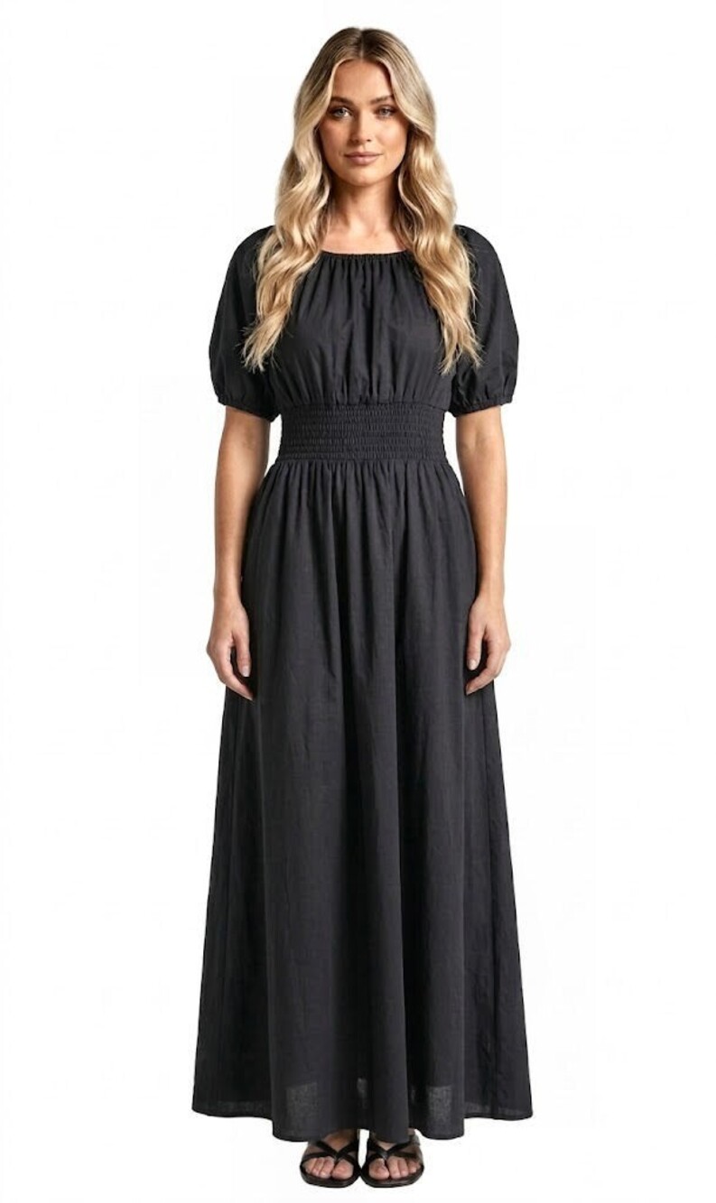 Lulus Cutout Tie-Waist Maxi Silhouette, Black, Womens Size Small